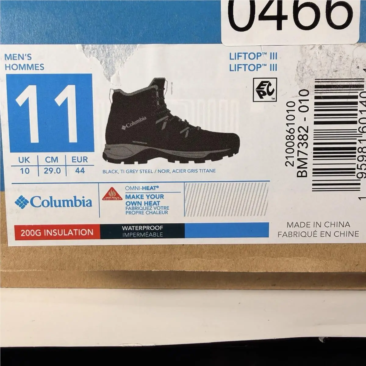 Columbia shoes - Omni-Heat 200g - Black 10