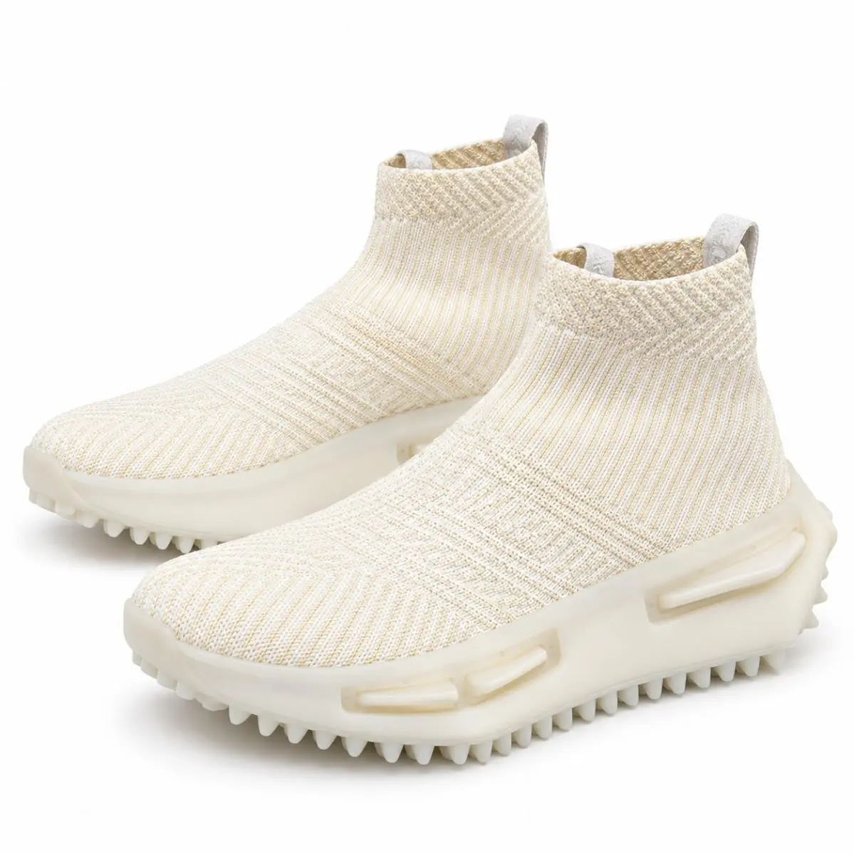 Adidas Nmd S1 Sock Women`s Off White Knit High Top Sneakers ID4266 Box Sizes