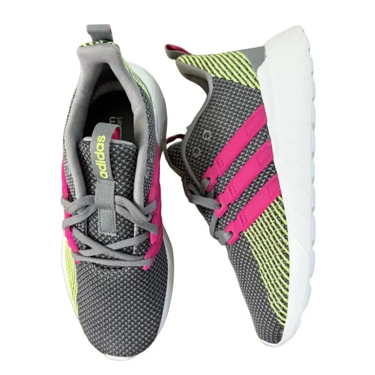 Adidas shoes - adidas Questar Flow - Questar Flow - EG1981 - Grey Metallic/Shock Pink/Hi-Res Yellow 1