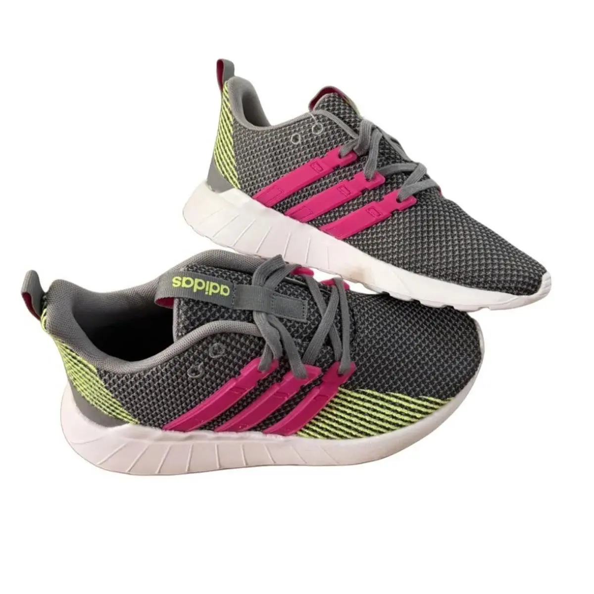 Adidas shoes - adidas Questar Flow - Questar Flow - EG1981 - Grey Metallic/Shock Pink/Hi-Res Yellow 7