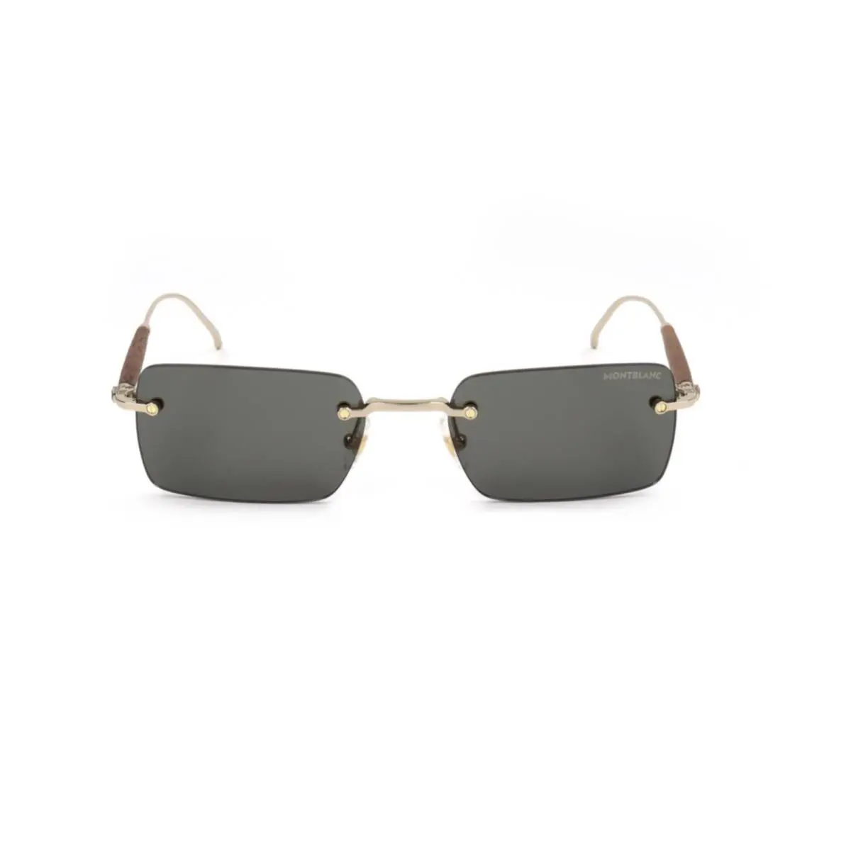 Montblank MB0453S 001 Gold Gray Men`s Sunglasses by Montblanc