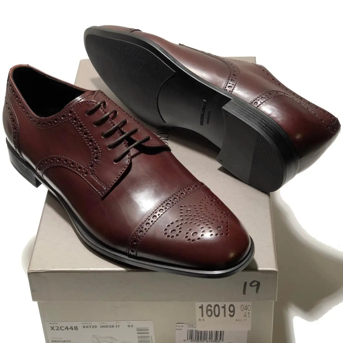 Giorgio Armani shoes - X2C448 - X2C448 - Brown 9
