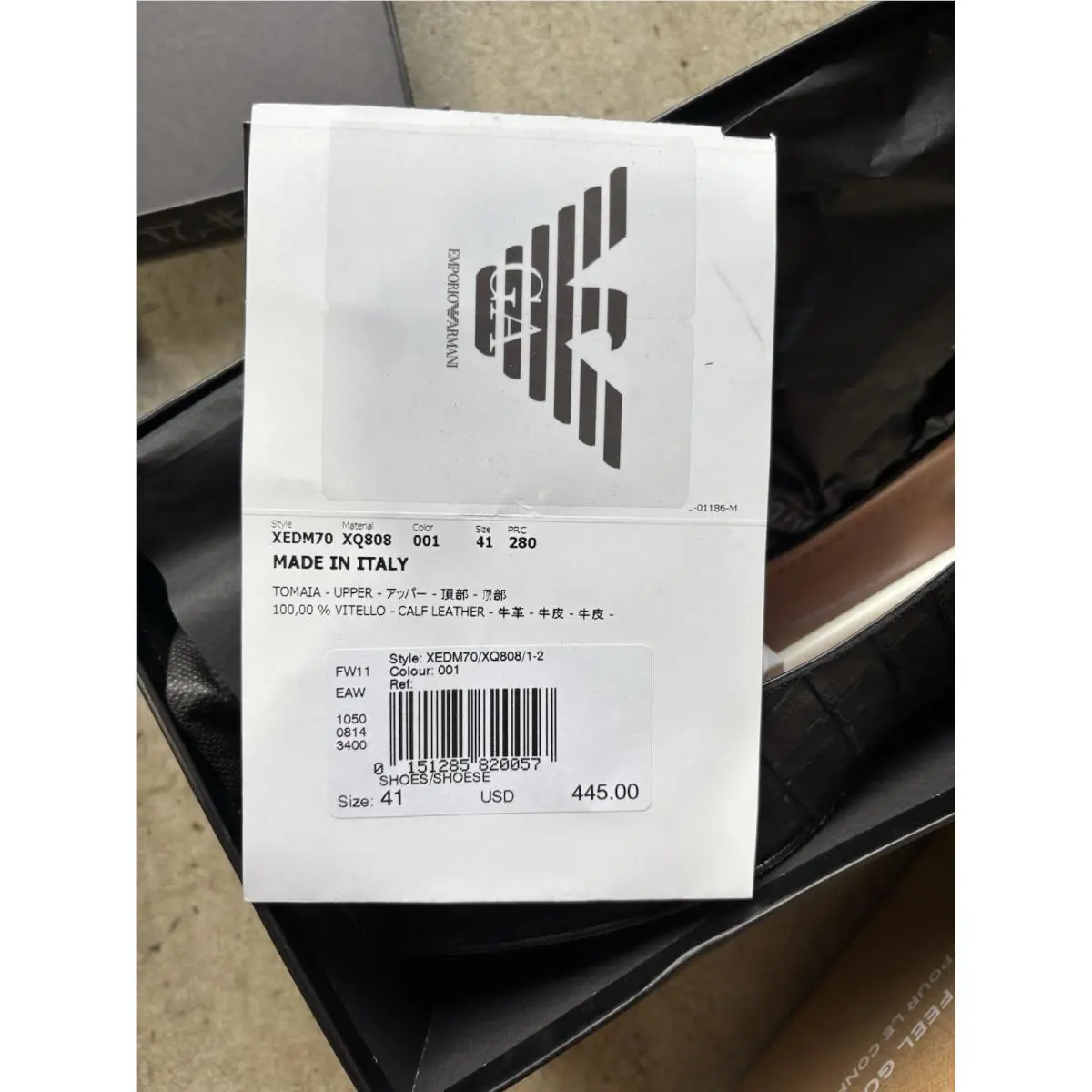 Giorgio Armani shoes - XEDM70 - XEDM70 - Black (UPC: 0151285820057) 2