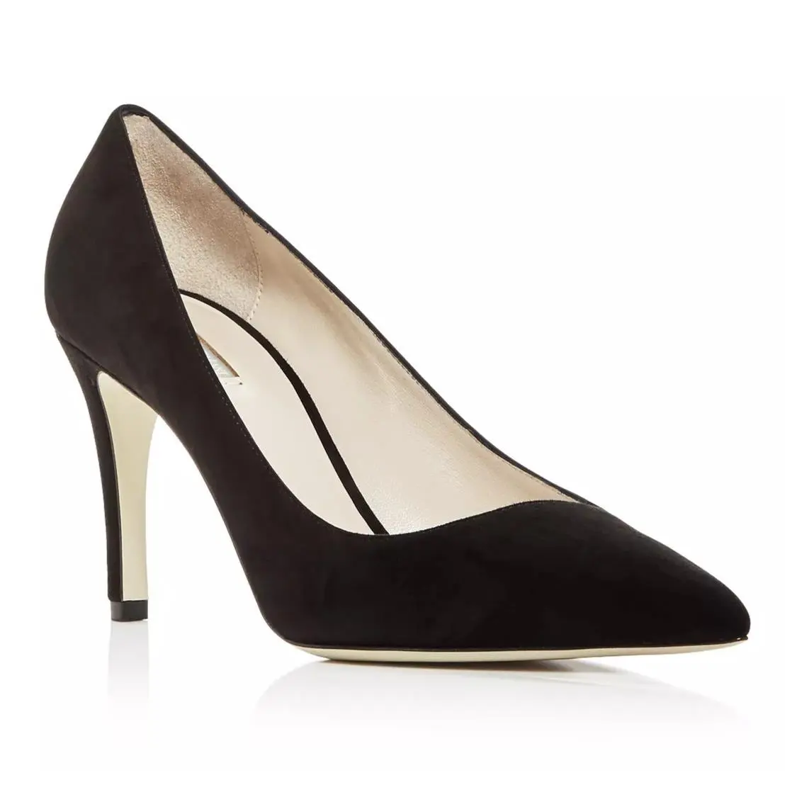 Women`s Suede Pointed Toe Stiletto Pumps US 8 Nero Black by Giorgio Armani