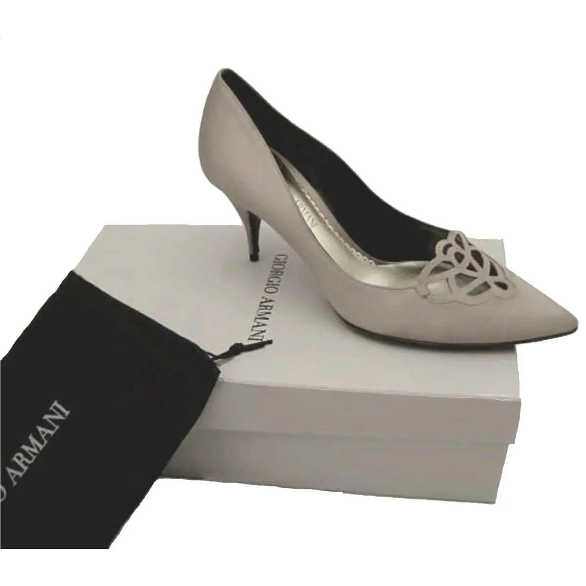 Shoes Heels Pumps US 9.5 Euro 39.5 Ecru Cut Out by Giorgio Armani