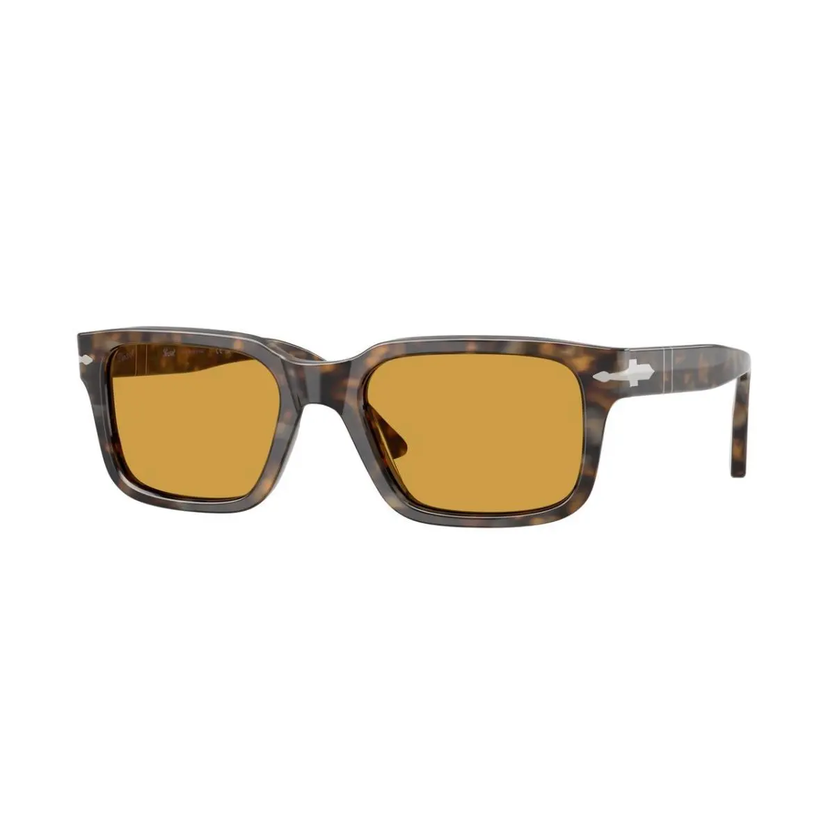 PO3272S 124853 Dark Havana Yellow Brown Men`s 53 mm Sunglasses by Persol