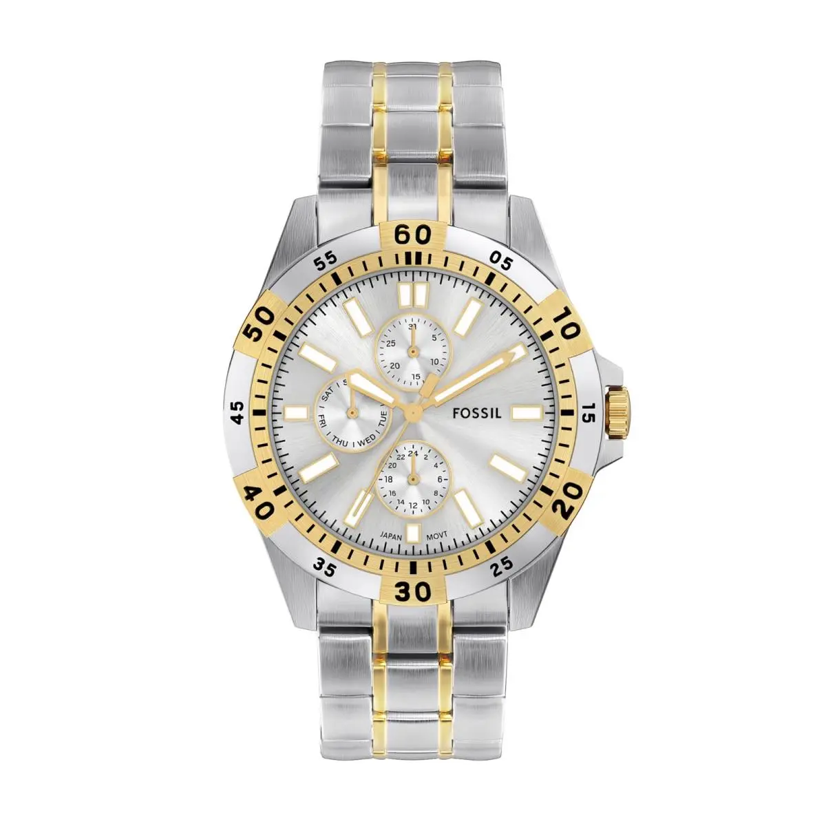 Fossil Garrett Multifunction Stainless Steel Watch For Men Two Tone
