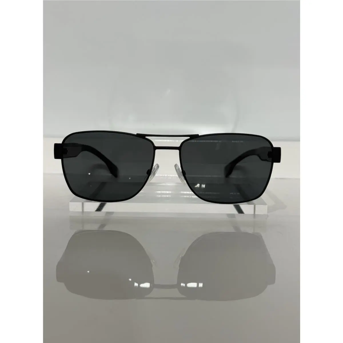 1441/S 807M9 Matte Black Metal Polarized Sunglasses 60mm by Hugo Boss