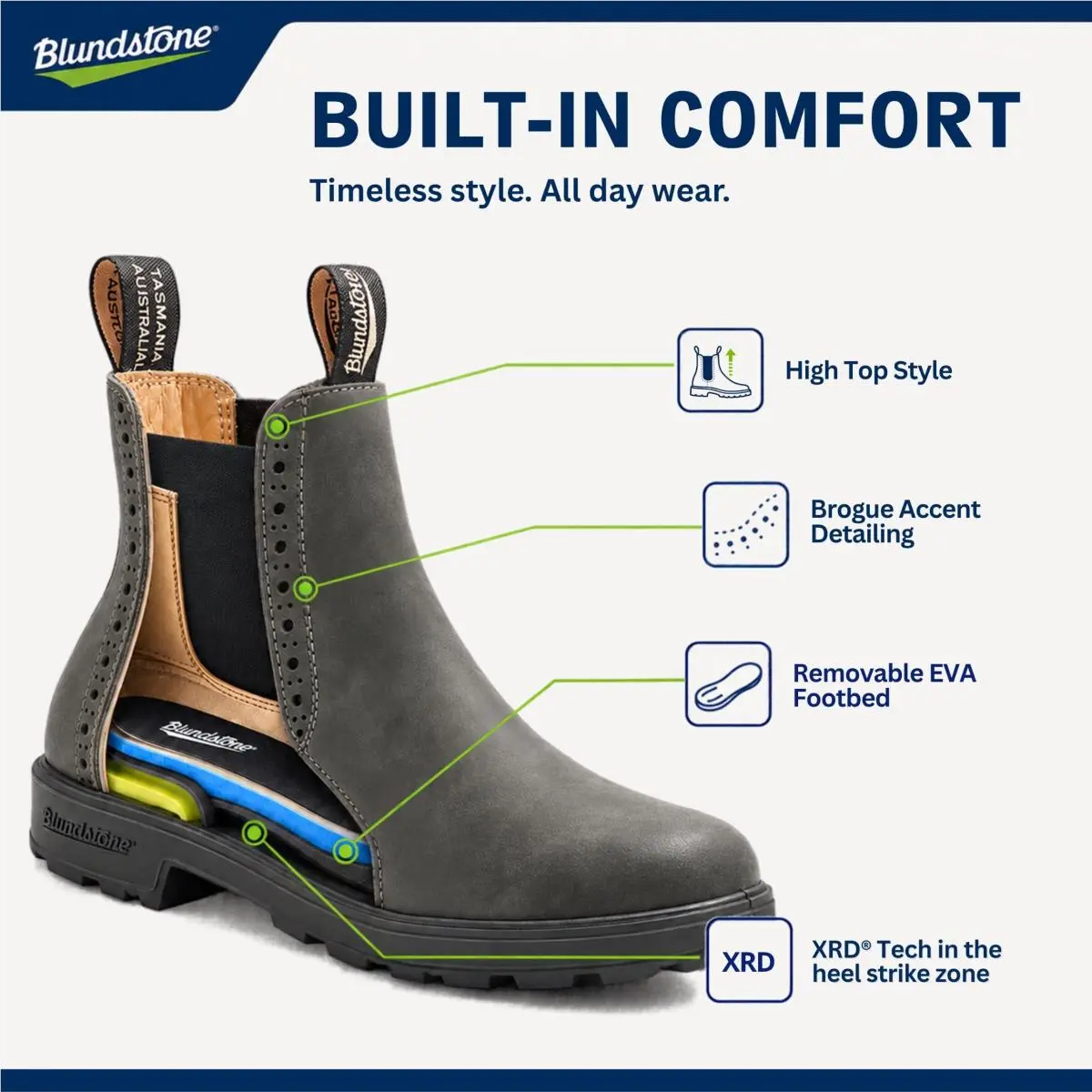 Blundstone shoes - 1448 - BL1448-001 - dark mushroom 47