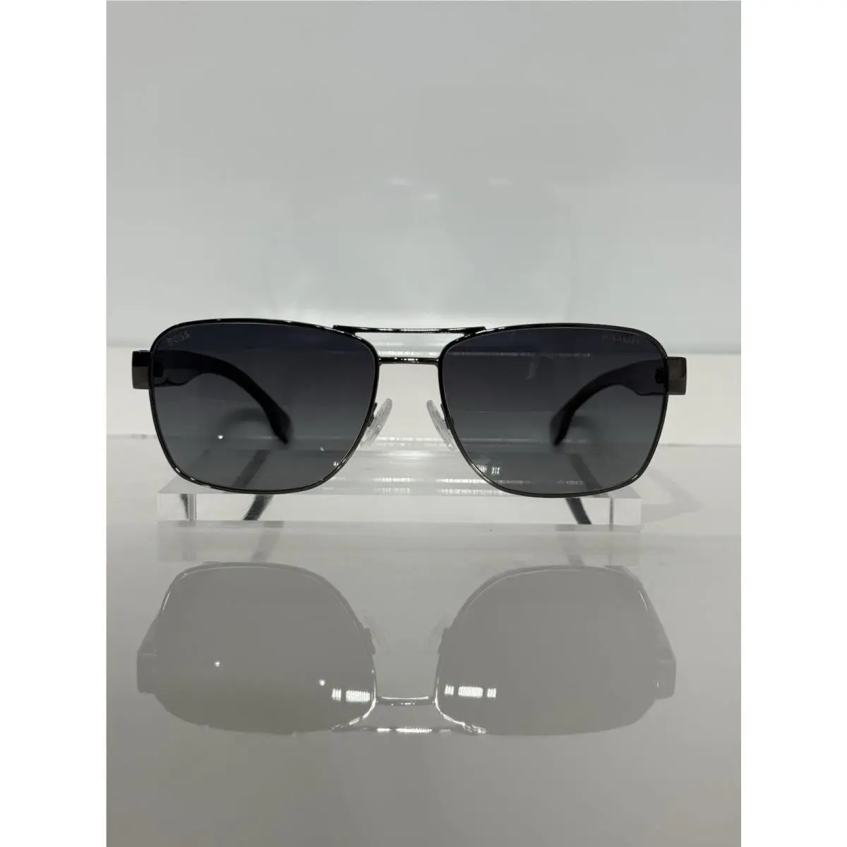 1441OS Gunmetal Gray Gradient Polarized Sunglasses 60mm by Hugo Boss