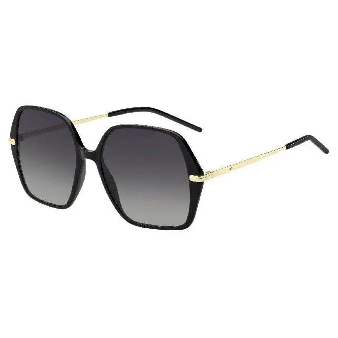 Boss 1660/S 2M2 Black Gold Sunglasses 57mm Unisex by Hugo Boss