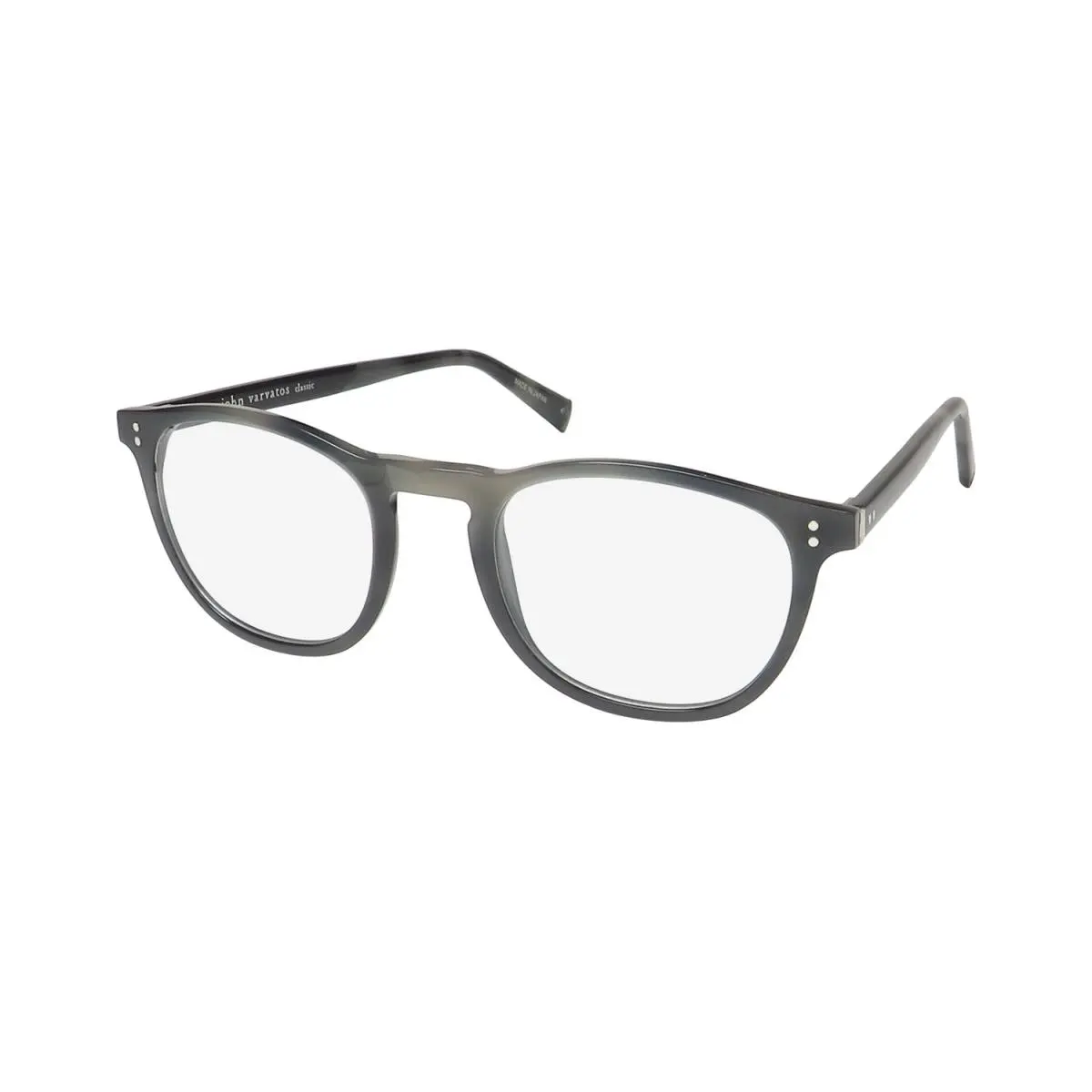 V376 Eyewear Gray 48-21-145 Oval Full-rim Japan Plastic Mens by John Varvatos