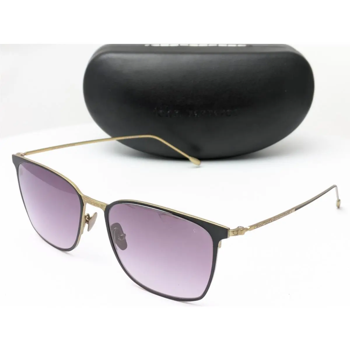 Sunglasses V524 Square Matte Frames w/ Purple Lenses Men`s 57mm by John Varvatos