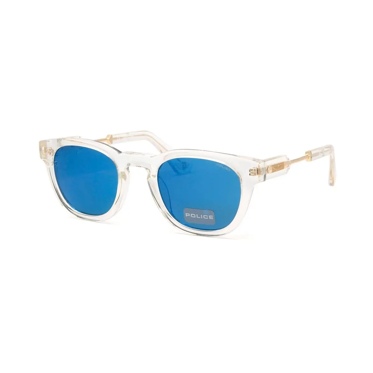 SPLF70M 880B Sunglasses Clear Frame Blue Lenses 50mm by Police