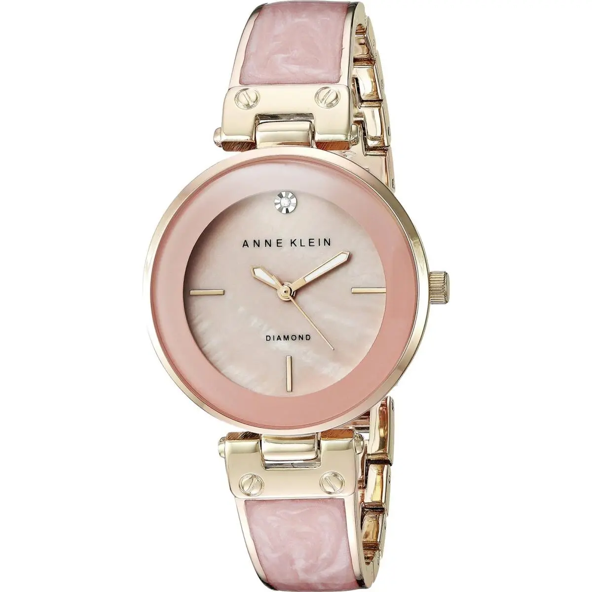 Women s Diamond Dial Bangle Watch by Anne Klein