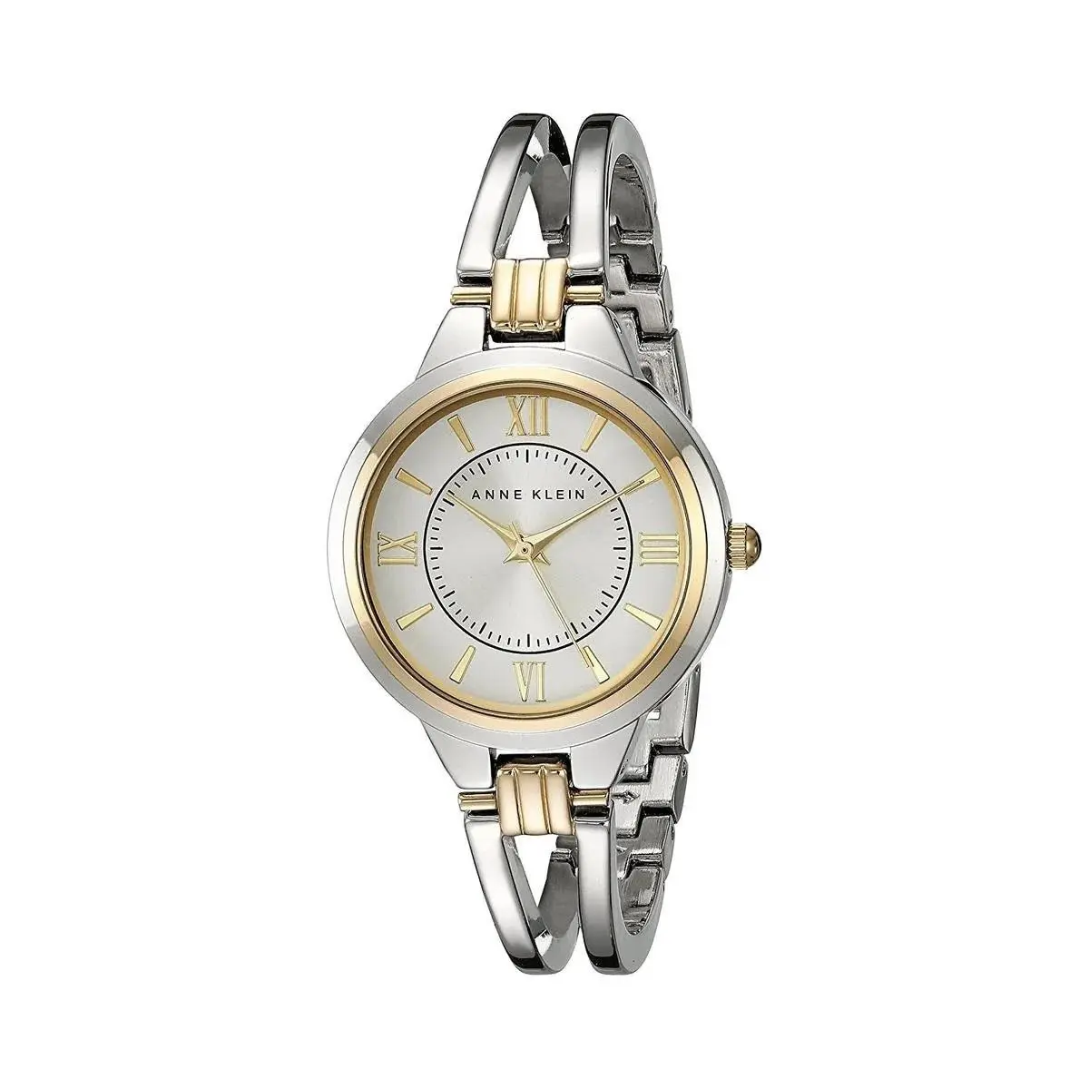 Women s AK 1441SVTT Two Tone Open Bangle Watch by Anne Klein