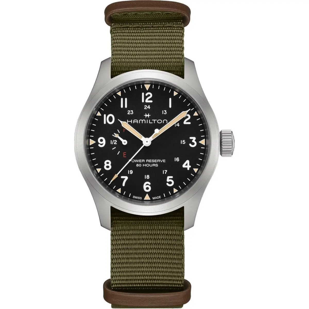 Khaki Field Mechanical Power Reserve Black Dial Wristwatch H69509930 by Hamilton