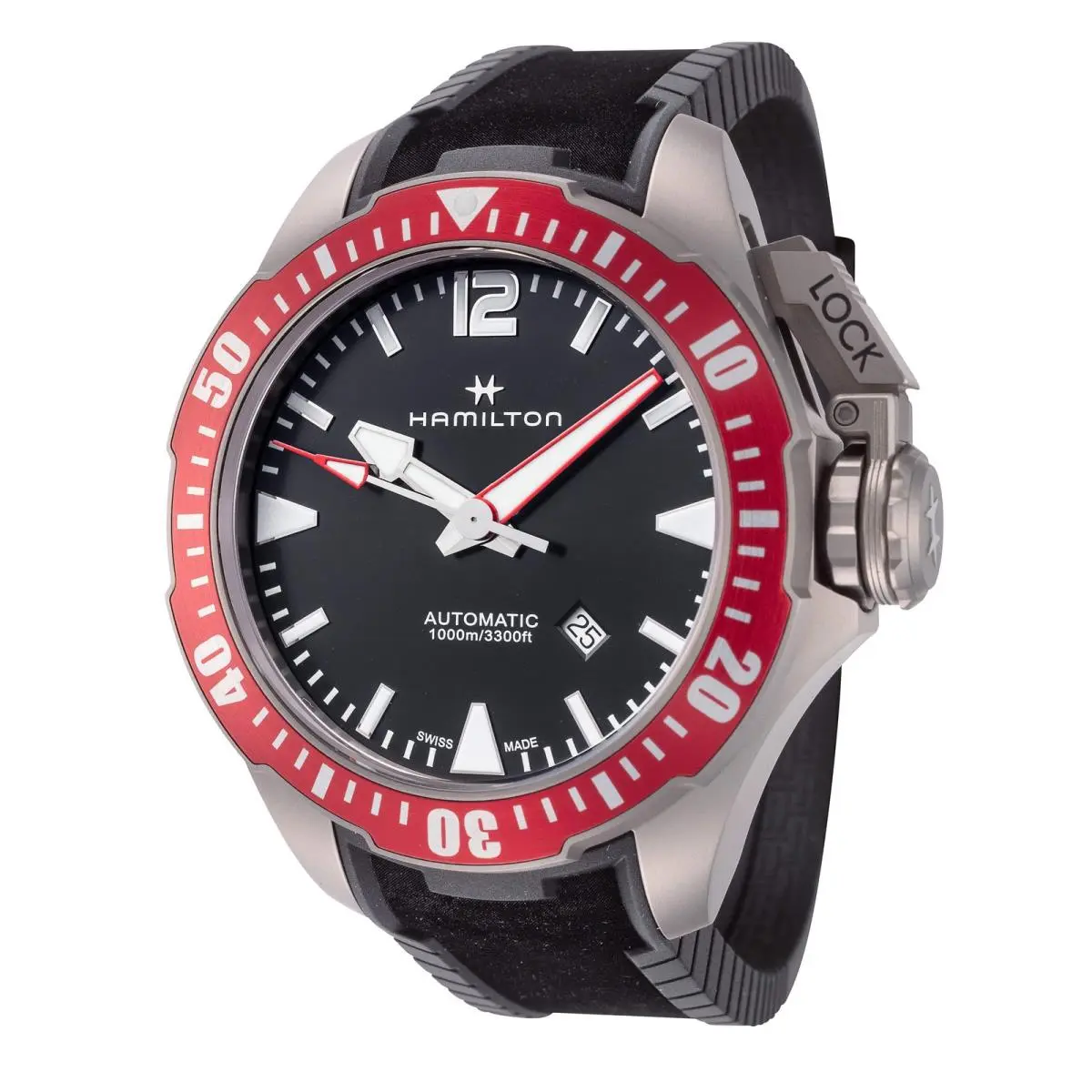 Khaki Navy 46mm / Black / Black Black Dial Wristwatch H77805335 by Hamilton
