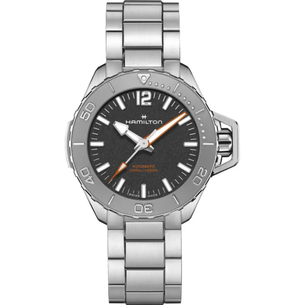Khaki Navy 41mm / Black / Silver Black Dial Wristwatch H77485130 by Hamilton