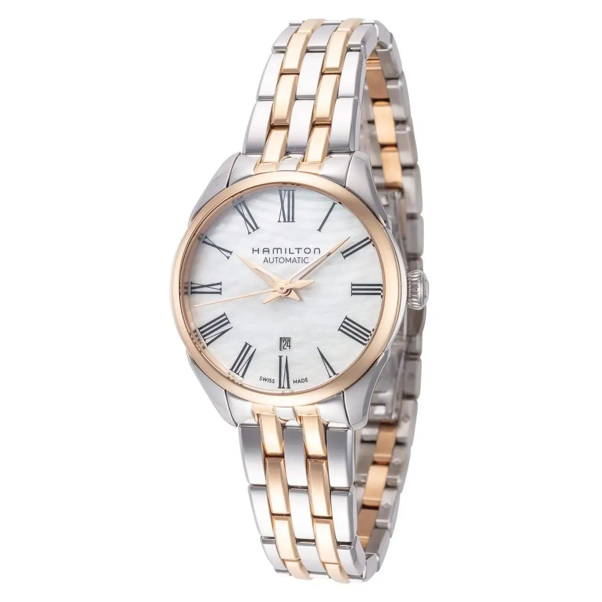 Hamilton Jazzmaster 30mm / Mother-of-pearl / Silver and Rose Gold Mother-of-pearl Dial Wr