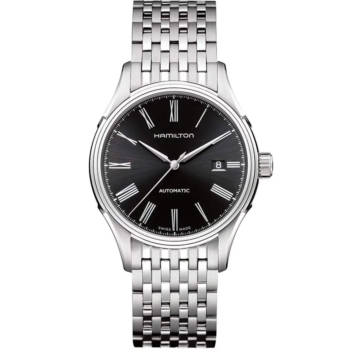 American Classic Silver/ss Black Dial Wristwatch H39515134-PL by Hamilton