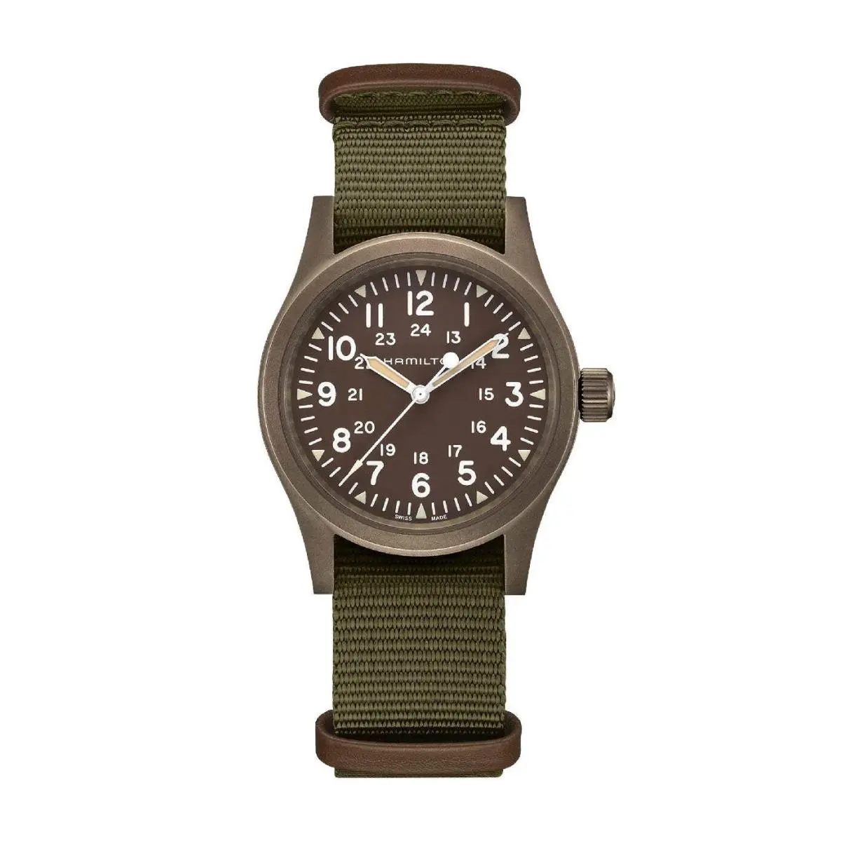 Khaki Field Brown / Textile Green Dial Wristwatch H69449961 by Hamilton