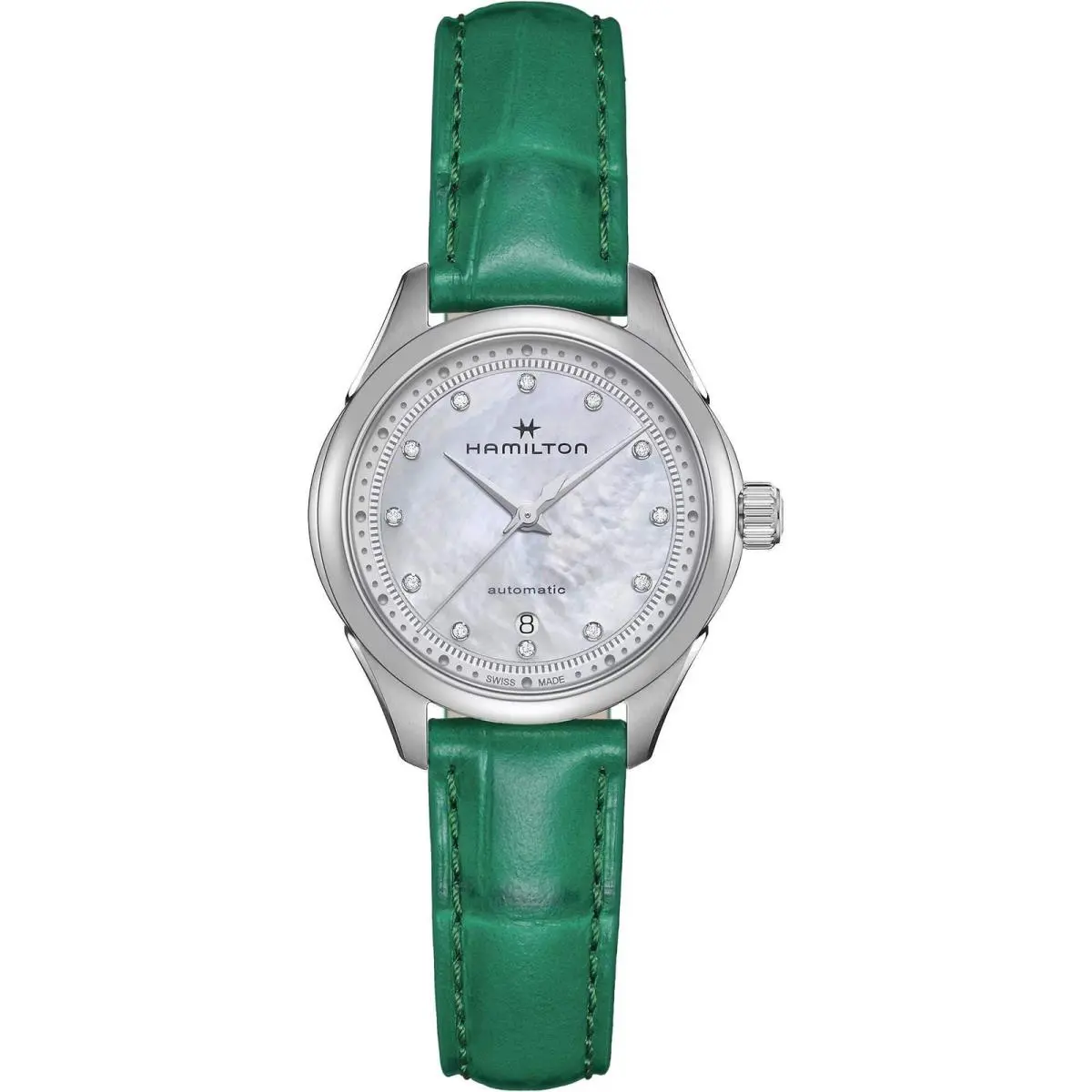 Hamilton Jazzmaster Green/ss Mother of Pearl Dial Wristwatch H32275890-PL