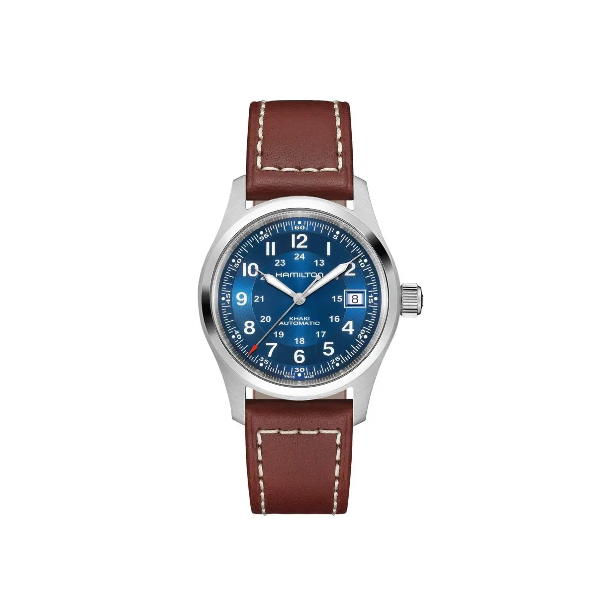 Khaki Field Auto Tan / Leather Wristwatch H70455540 by Hamilton