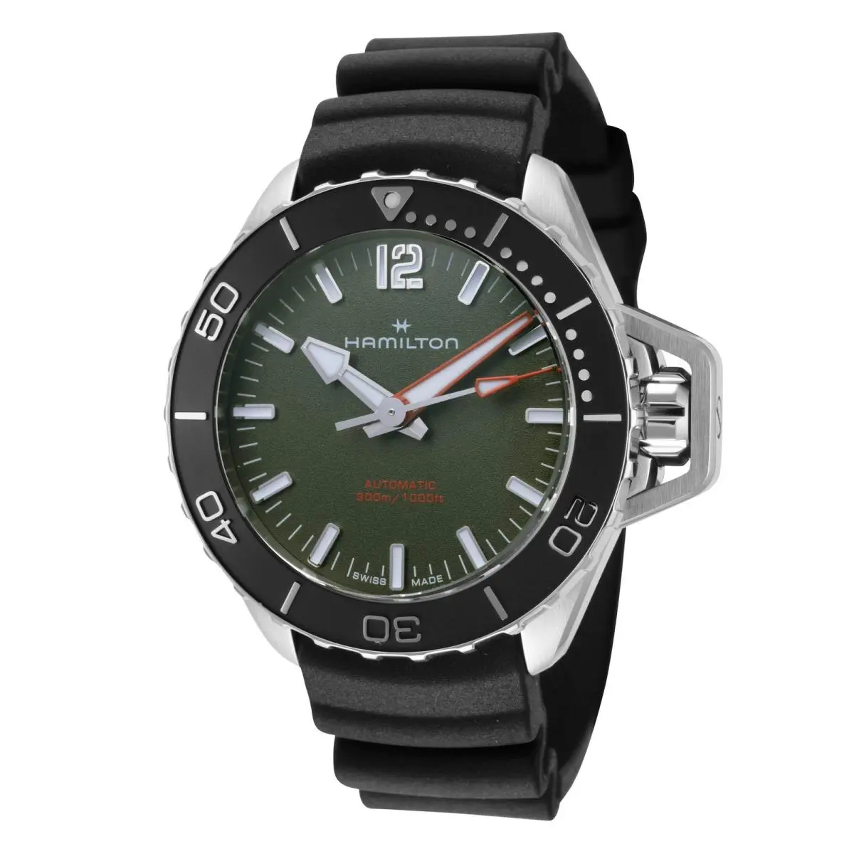 Khaki Navy 41mm / Green / Black Green Dial Wristwatch H77455360 by Hamilton