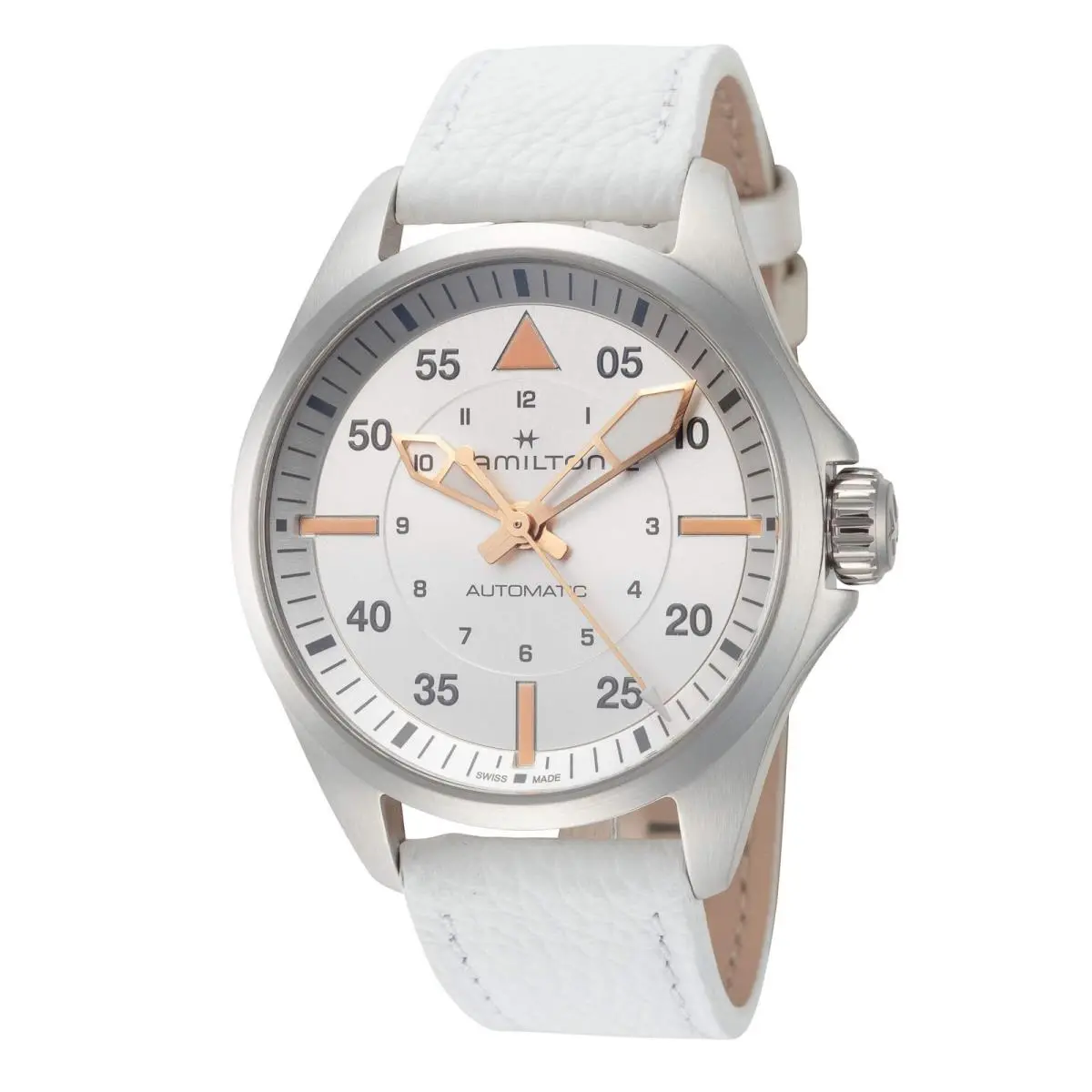 Khaki Navy 36 mm / White / White White Dial Wristwatch H76215850 by Hamilton