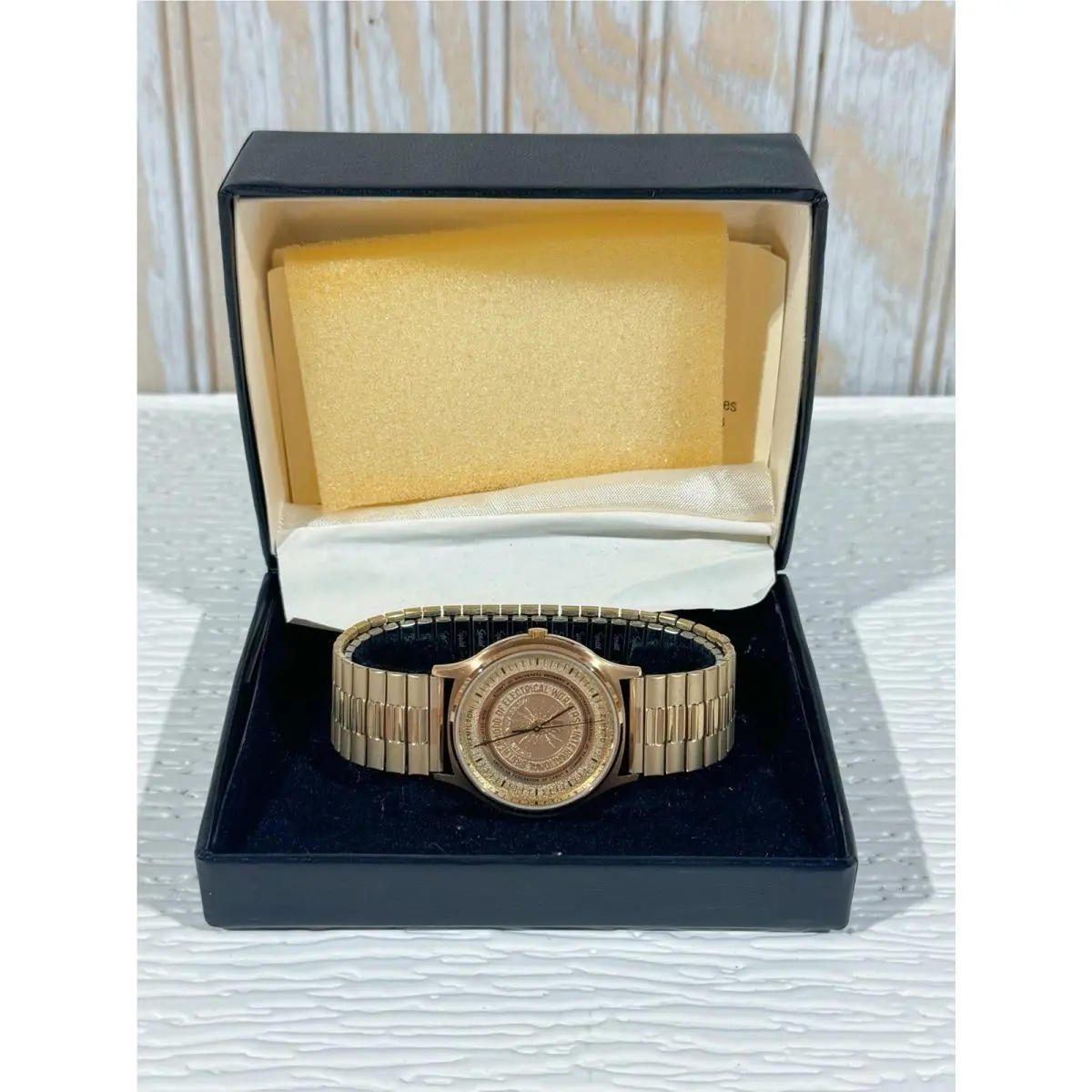 Quartz International Brotherhood Electrical Workers Watch Box by Hamilton