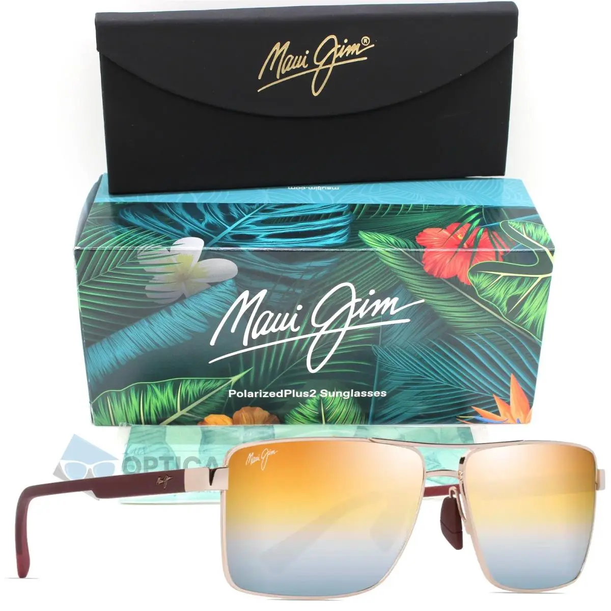 Piha Polarized Metal Sunglasses Dual Mirror Lenses MJ0621S-003 by Maui Jim