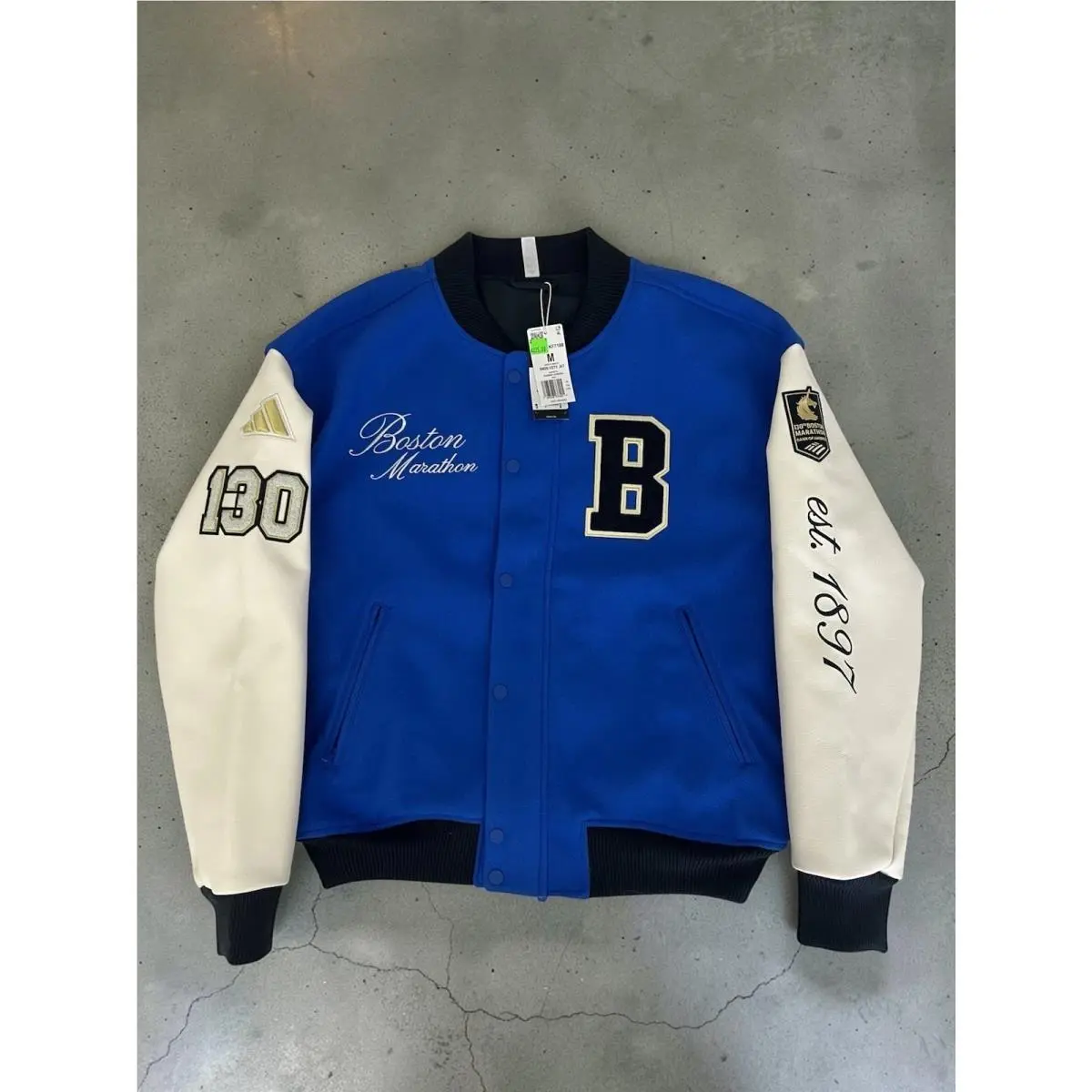 Boston Marathon 2026 130th Adidas Varsity Jacket Limited Edition Unisex Medium