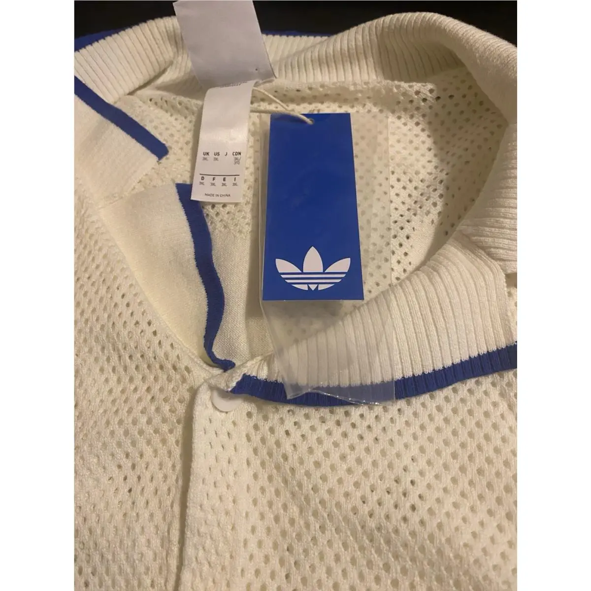 Adidas clothing - adidas Originals Knit Resort Shirt - KX1223 - Cream White (UPC: 197617778634) 7