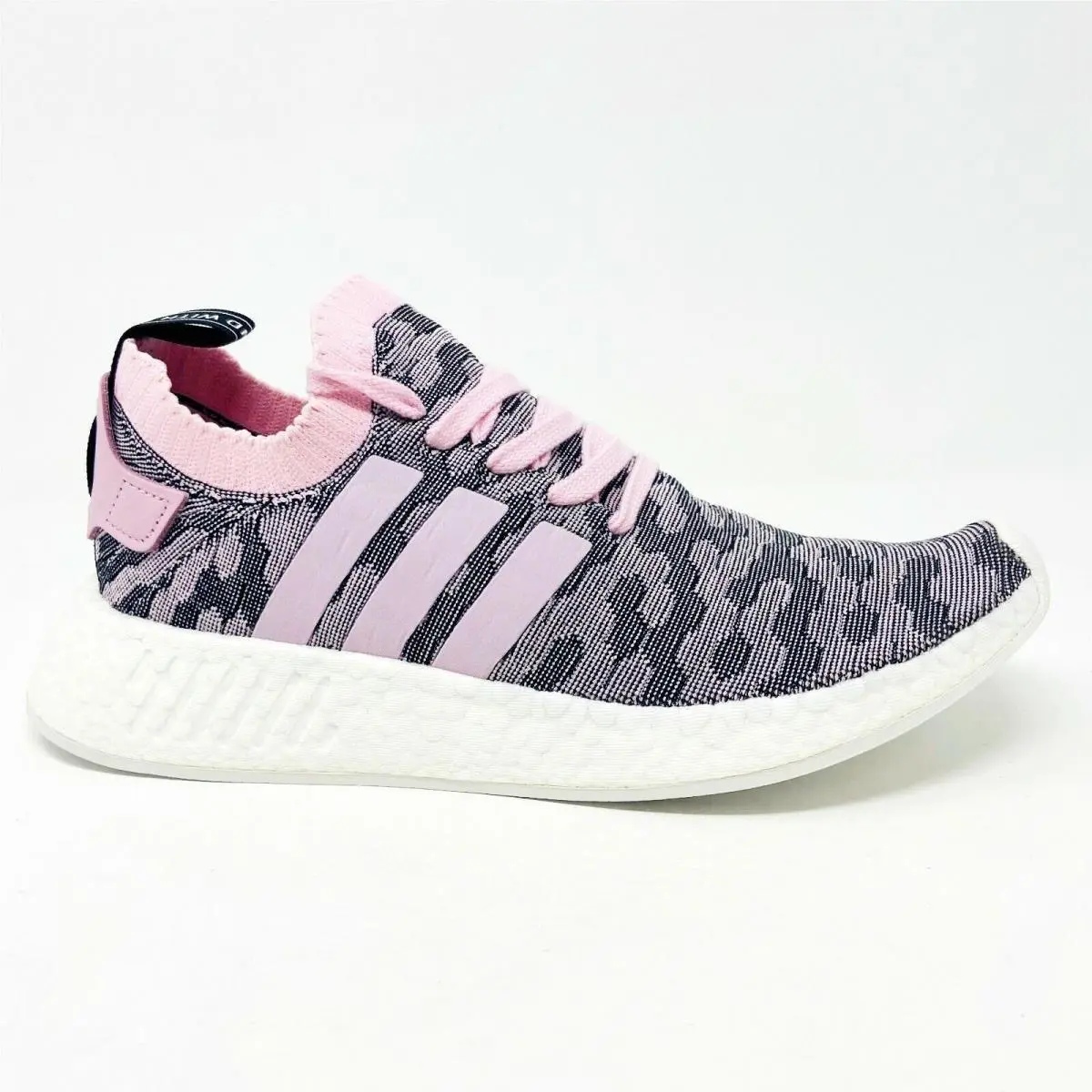 Adidas Nmd R2 PK Primeknit Wonder Pink Black Womens Size 9.5 Sneakers BY9521