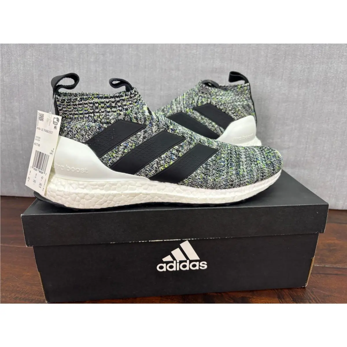 Adidas A16+ Ultraboost AC7749 Primeknit Running Shoes Multicolor Mens Size 8.5