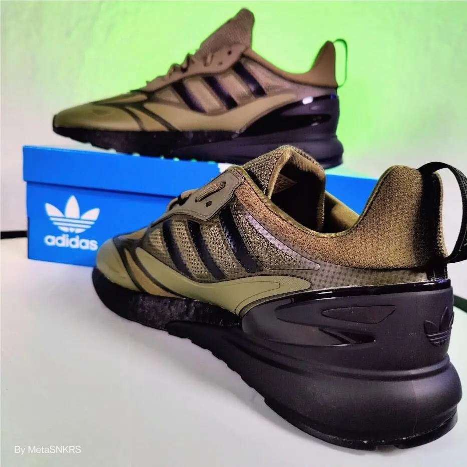 Adidas shoes - adidas ZX 2K - GW0518 - Focus Olive / Core Black / Orange Rush 11