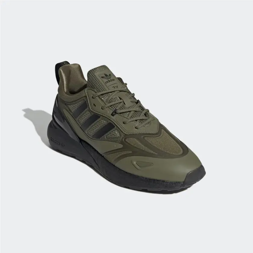 Adidas shoes - adidas ZX 2K - GW0518 - Focus Olive / Core Black / Orange Rush 21