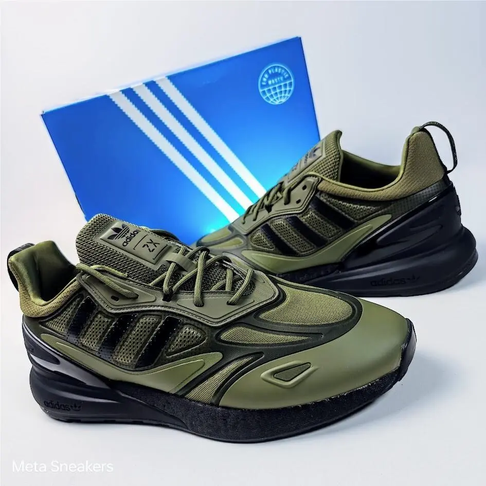 Adidas shoes - adidas ZX 2K - GW0518 - Focus Olive / Core Black / Orange Rush 1
