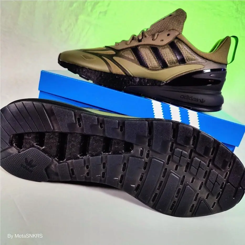 Adidas shoes - adidas ZX 2K - GW0518 - Focus Olive / Core Black / Orange Rush 9