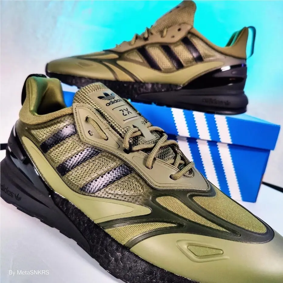 Adidas shoes - adidas ZX 2K - GW0518 - Focus Olive / Core Black / Orange Rush 4