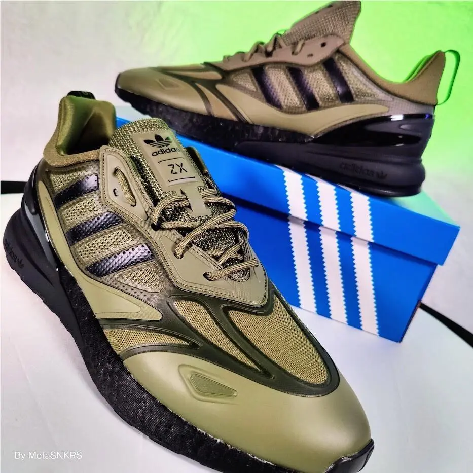 Adidas shoes - adidas ZX 2K - GW0518 - Focus Olive / Core Black / Orange Rush 5