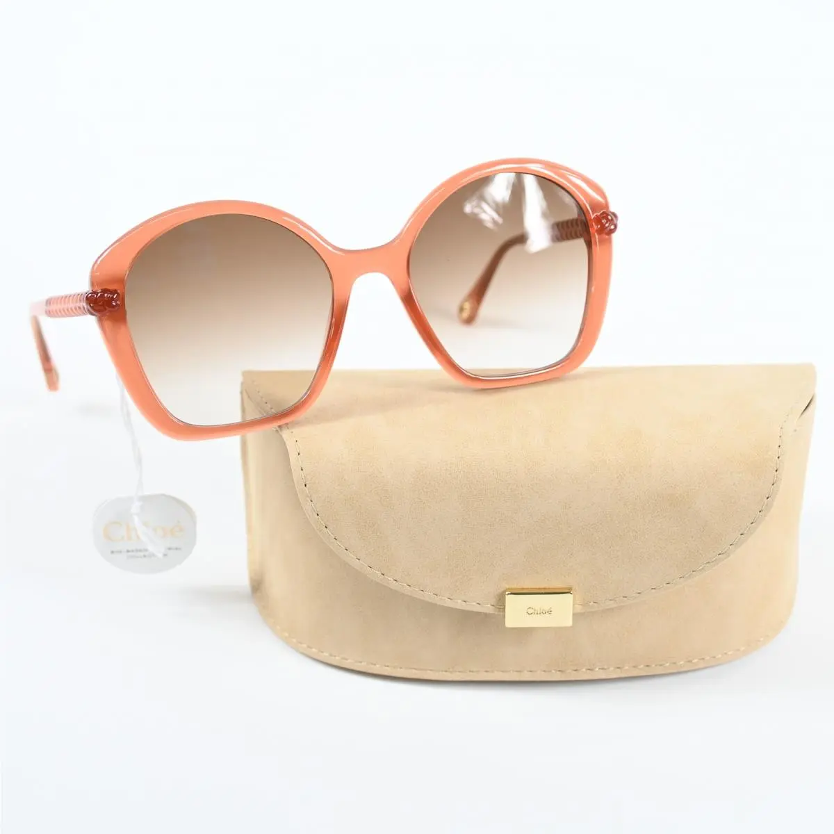 Chloe CH0003S 002 Womens Sunglasses Clear Brown 55mm