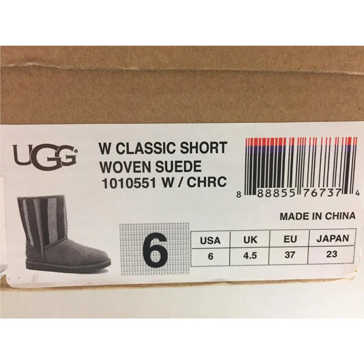 UGG shoes - UGG CLASSIC SHORT - CLASSIC SHORT - CHARCOAL 6