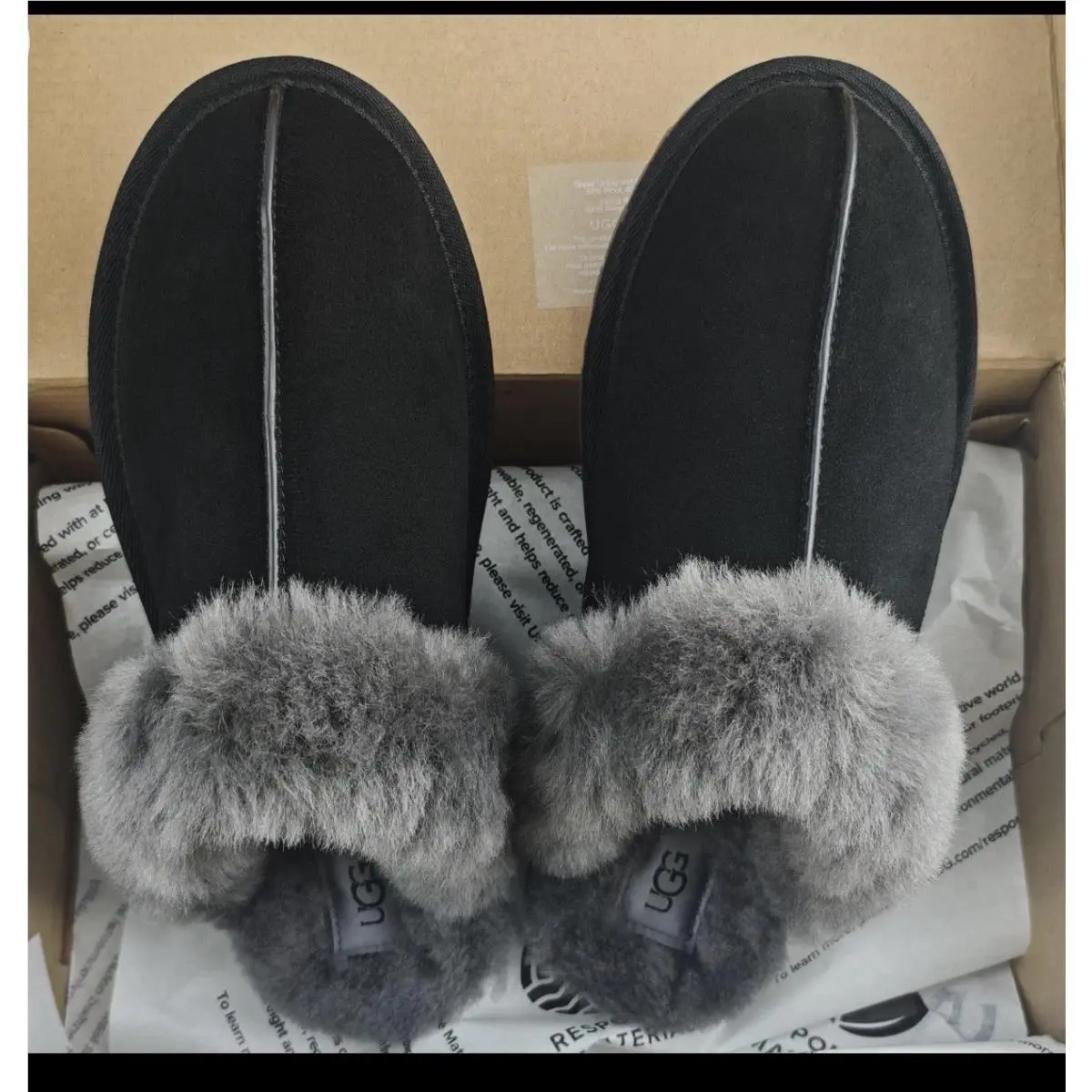 UGG shoes - UGG Scuffette II - Scuffette - Black/Grey 4