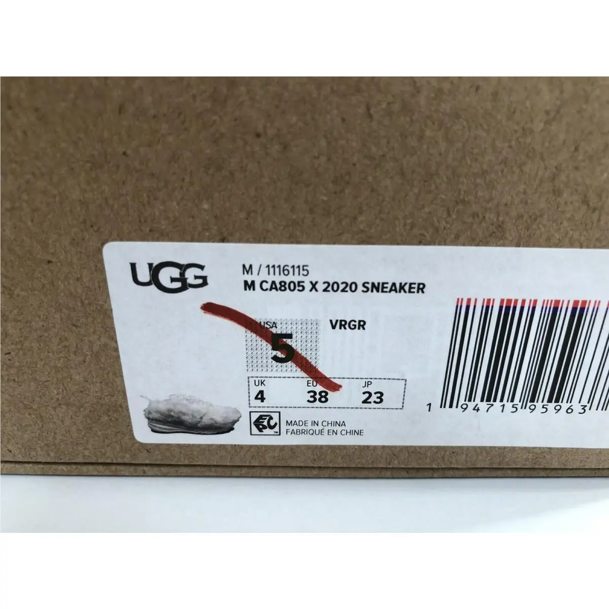 UGG shoes - CA805 X 2020 - VAPOROUS GRAY GREY 5