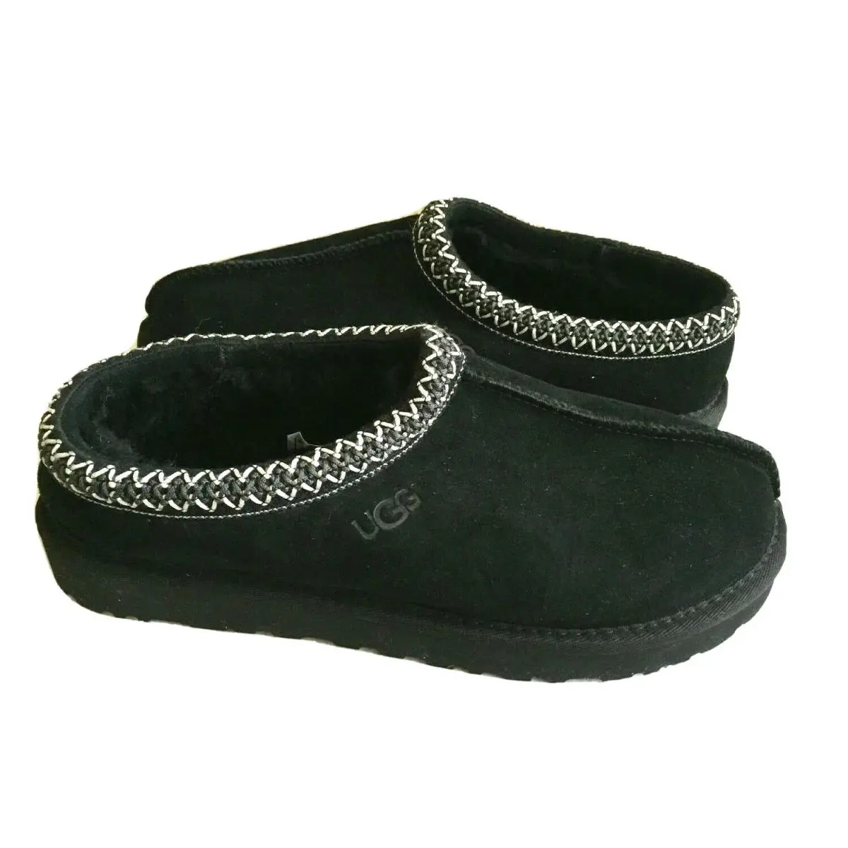 Ugg Men Tasman Black Shearling Lined Moccasin Shoe US 9/ EU 42 / UK 8