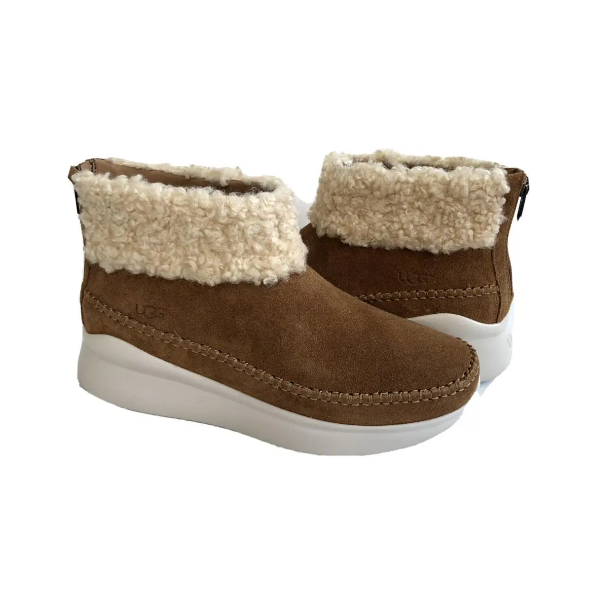 Ugg Montrose Chestnut Suede Ankle Zipper Sneaker Shoe US 9.5 / EU 40.5 / UK 7.5