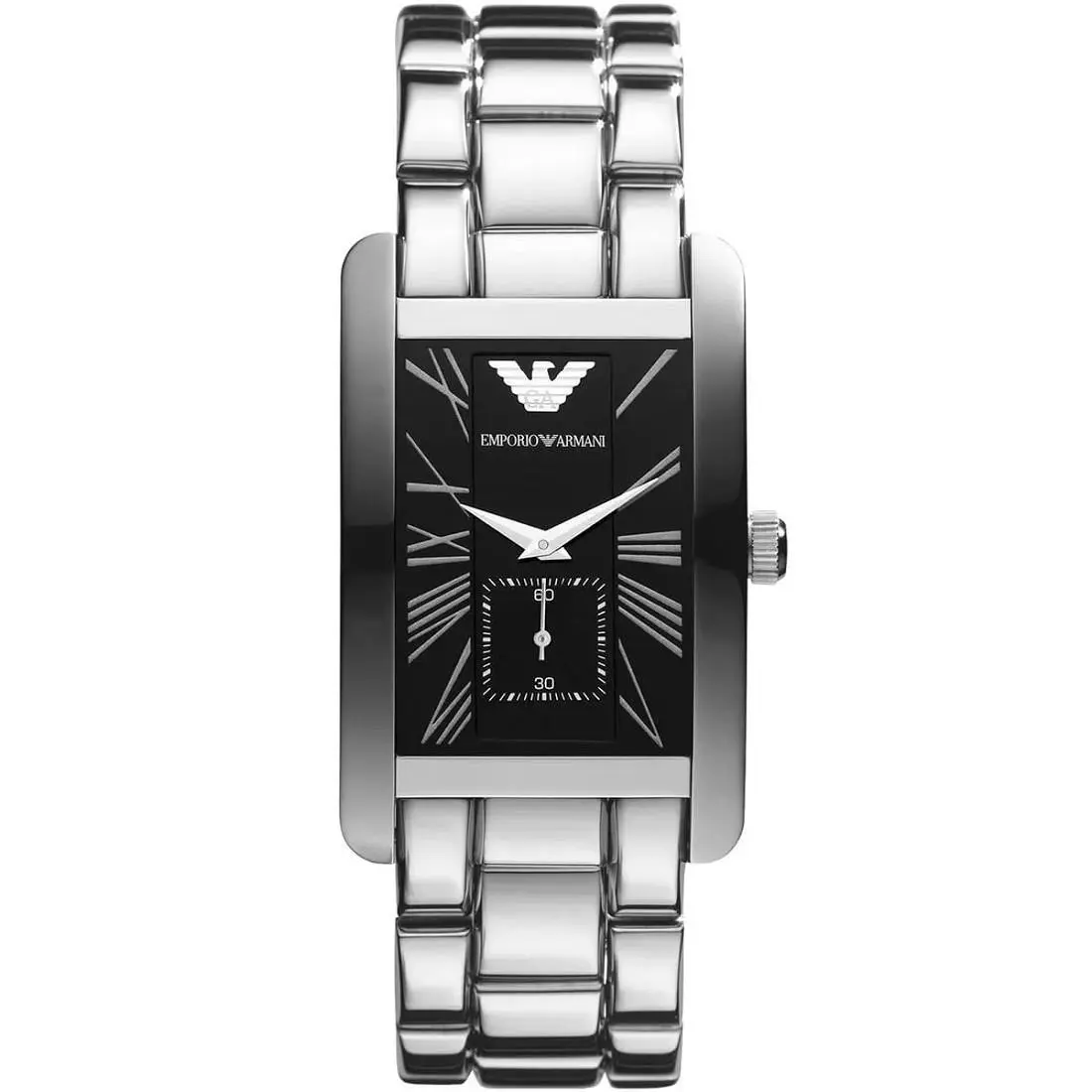 Mens Watch AR0156 Black Dial Stainless Steel Strap by Emporio Armani