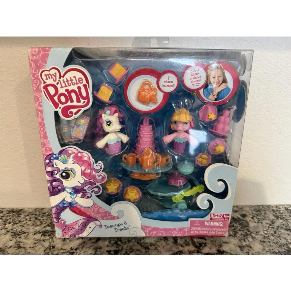 My Little Pony Mlp Mini Mermaids Teacups and Treats Figure Set 2010 - Rare